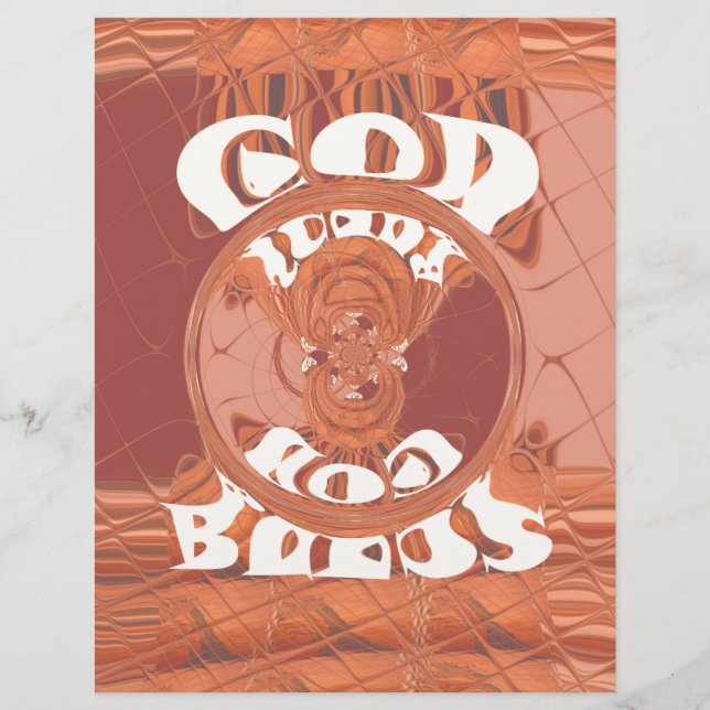 God Bless You Inspirational Text Design.  (Front)