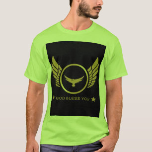 God Bless You name Printed Elegant Men's Lime Man T-Shirt