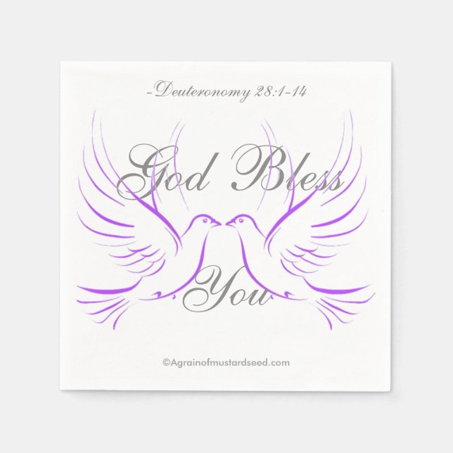 God Bless You Napkin (Front)