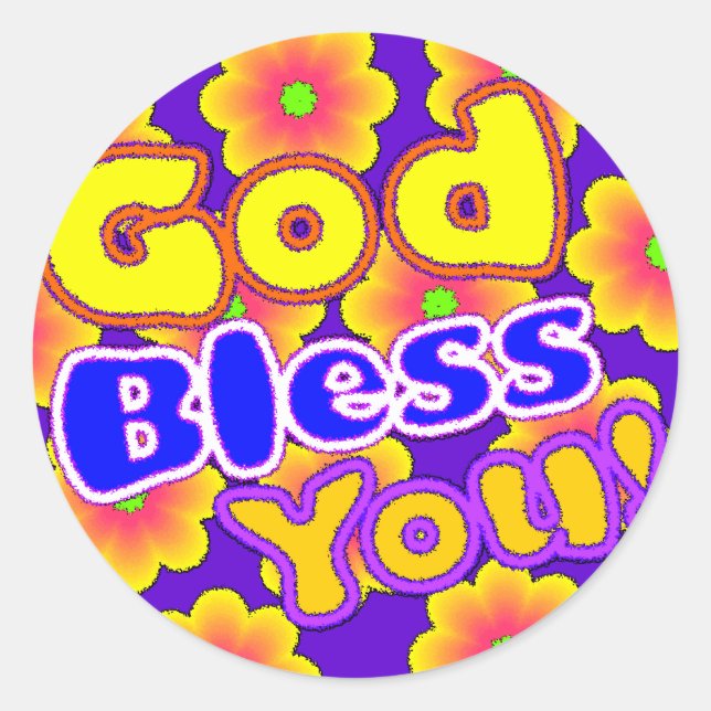 God Bless You! Sticker (Front)