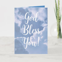 God Bless You with Background of Beautiful Clouds
