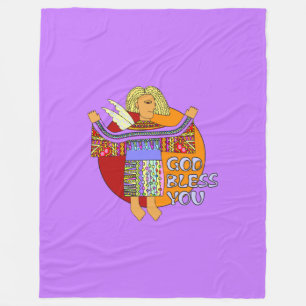 GOD BLESS YOU + your background & ideas Fleece Blanket