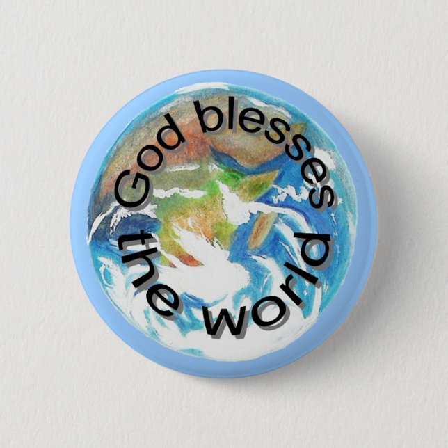 God blesses the world, buttons (Front)