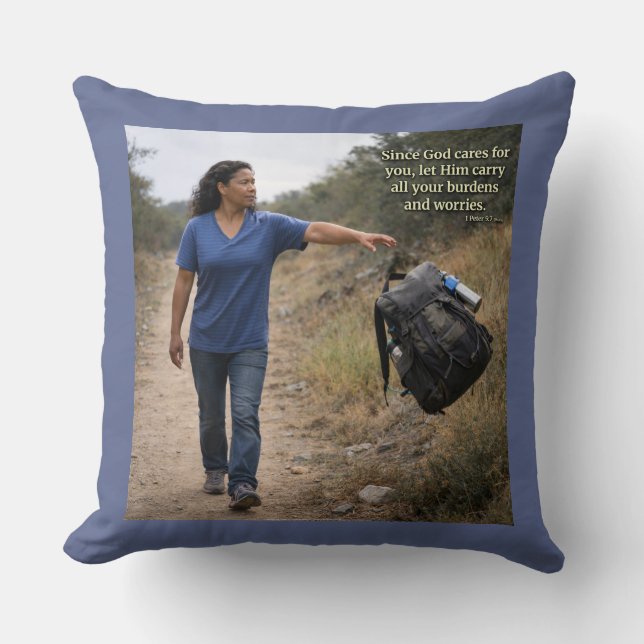 God cares for you cushion (Front)