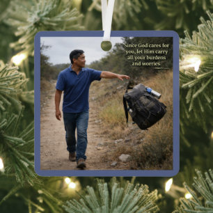 God cares for you metal tree decoration