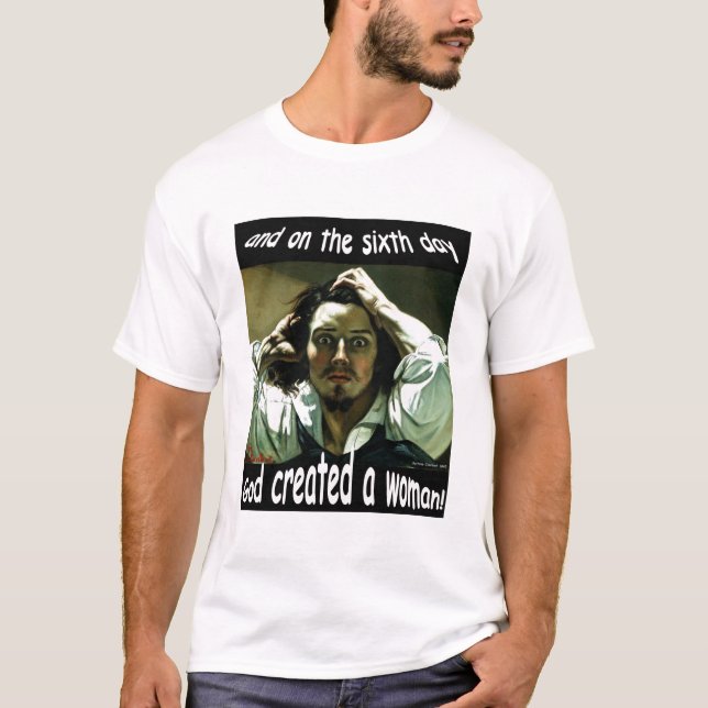 God Created a Woman T-Shirt (Front)