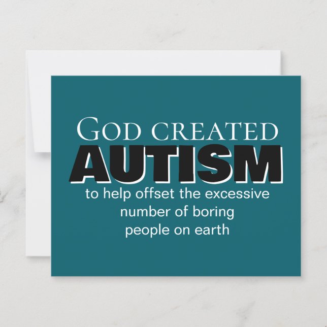 God created autism for a special reason (Front)