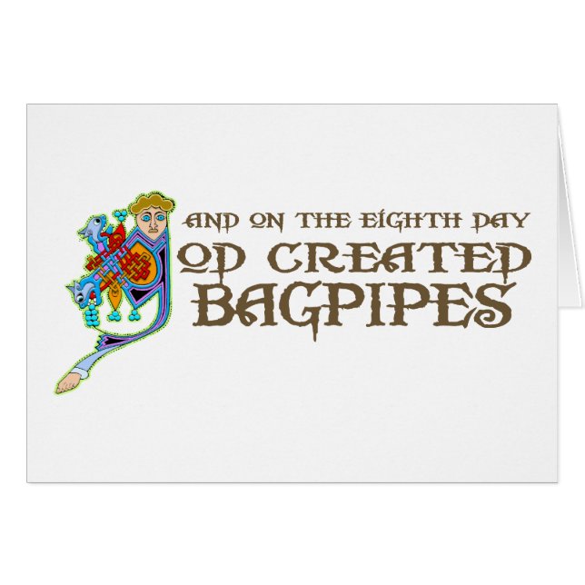 God Created Bagpipes (Front Horizontal)