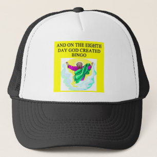 god created bingo trucker hat