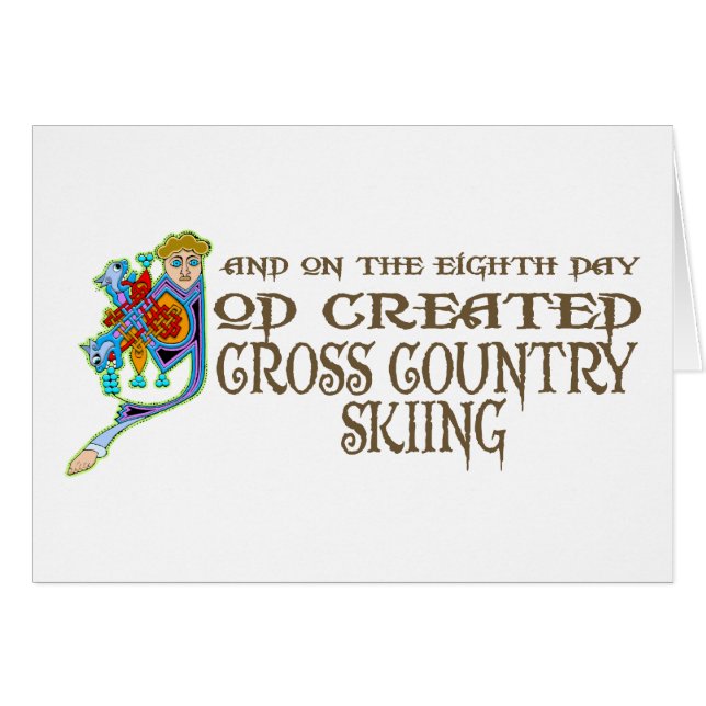 God Created Cross Country Skiing (Front Horizontal)