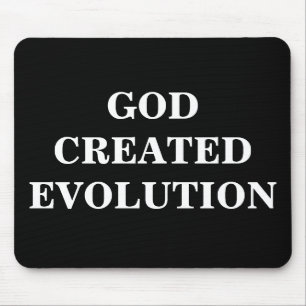 GOD CREATED EVOLUTION MOUSE PAD