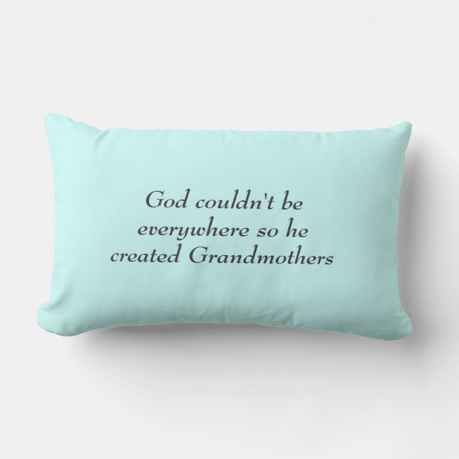 God Created Grandmothers Lumbar Cushion (Front)