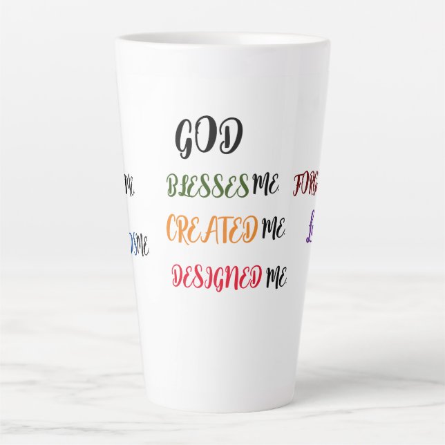 God created me Collection Latte Mug (Front)