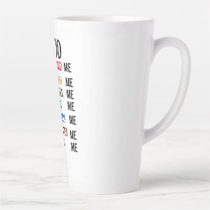 ** God Created Me** Latte Mug