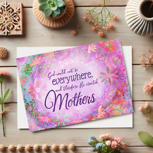 God Created Mother’s Pink Pretty Inspirivity Card