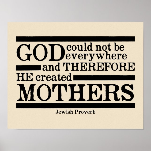 God Created Mothers Poster (Front)
