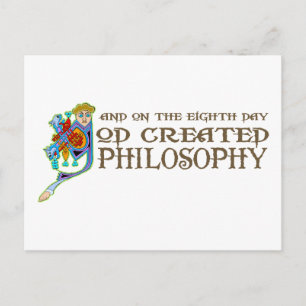 God Created Philosophy Postcard
