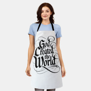 God Created the World Apron