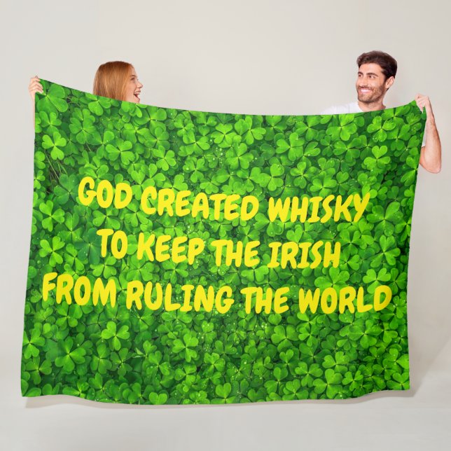 GOD CREATED WHISKY FLEECE BLANKET (In Situ)