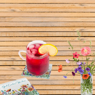 God Creates Wonders - Floral Glass Coaster Set