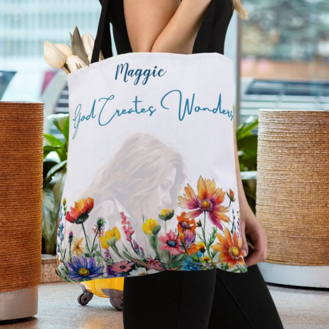 God Creates Wonders - Personalised Tote Bag (God Create Wonders
where fashion meets A celebration of God's  enduring beauty.)
