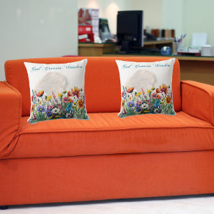  God Creates Wonders - Throw Pillow (16" x 16")