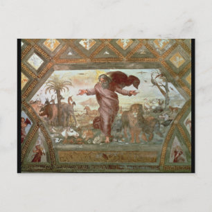 God Creating the Earth Postcard