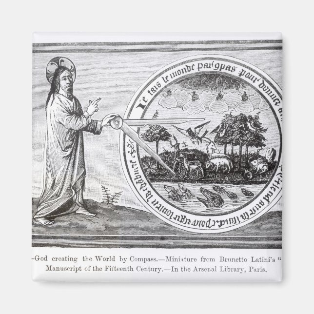 God Creating the World by Compass Magnet (Front)