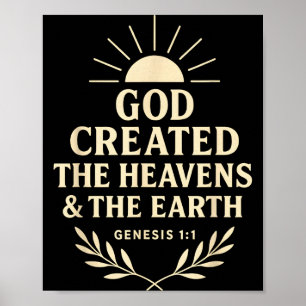 God D The Heavens And The Earth Genesis 1_1 Poster