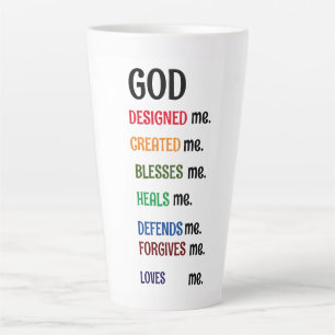 "GOD DESIGNED ME"  Collection Latte Mug