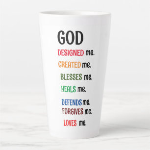 "GOD DESIGNED ME"  Latte Mug