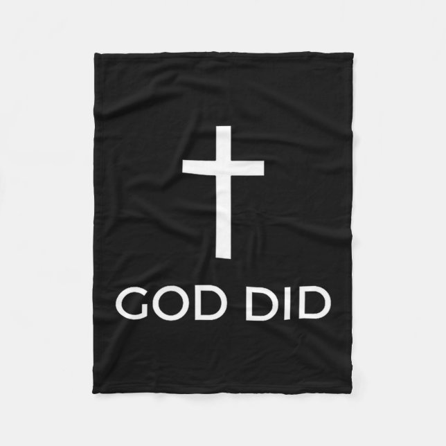 God Did Christian Faith Testimony Blessing Miracle Fleece Blanket (Front)