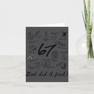 God Did It First 6 7 Bible Verse Christian Faith  Card