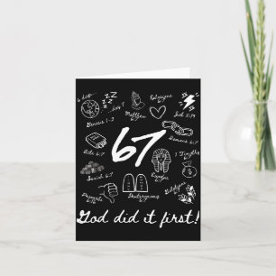 God Did It First 6 7 Meme Christian Bible Verse Fa Card