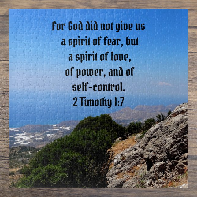God Does Not Want Us Fearful 2 Timothy 1:7 Bible  Jigsaw Puzzle (Creator Uploaded)