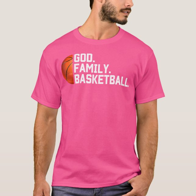 God Family Basketball Christian Faith Novelty Bask T-Shirt (Front)
