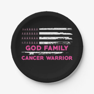 god family breast cancer awareness paper plate