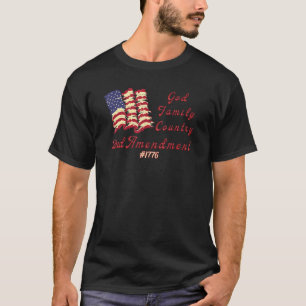 God Family Country 2nd Amendment American Flag 177 T-Shirt