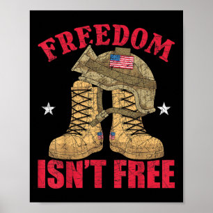 God Family Country American Soldier Us Flag Memori Poster