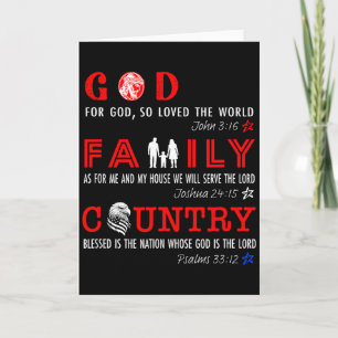 God Family Country  Card