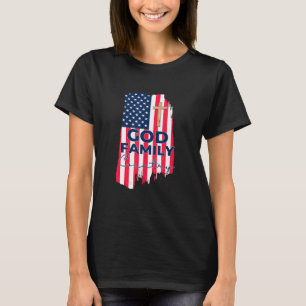 God Family Country Christian Cross Patriotic Usa F T-Shirt