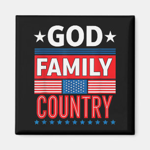 God Family Country Conservative Faith American Pri Magnet
