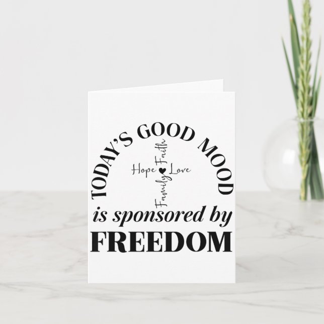 God Family Country Dom Faith Dom Family Love Cross Card (Front)