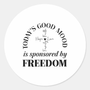 God Family Country Dom Faith Dom Family Love Cross Classic Round Sticker