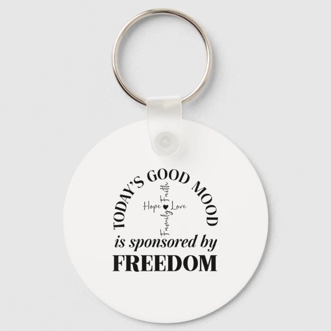 God Family Country Dom Faith Dom Family Love Cross Key Ring (Front)