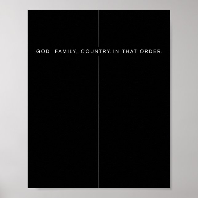God Family Country In That Order For Suprters Men  Poster (Front)