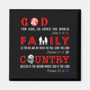 God Family Country  Magnet