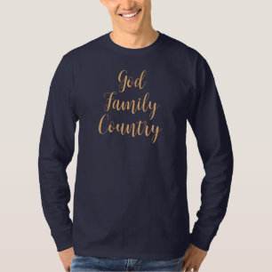 God, Family, Country mens long sleeve t-shirt