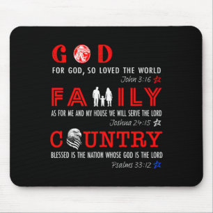 God Family Country Mouse Pad