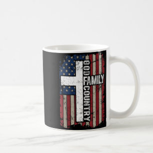 God Family Country Patriotic Christian Vintage Usa Coffee Mug